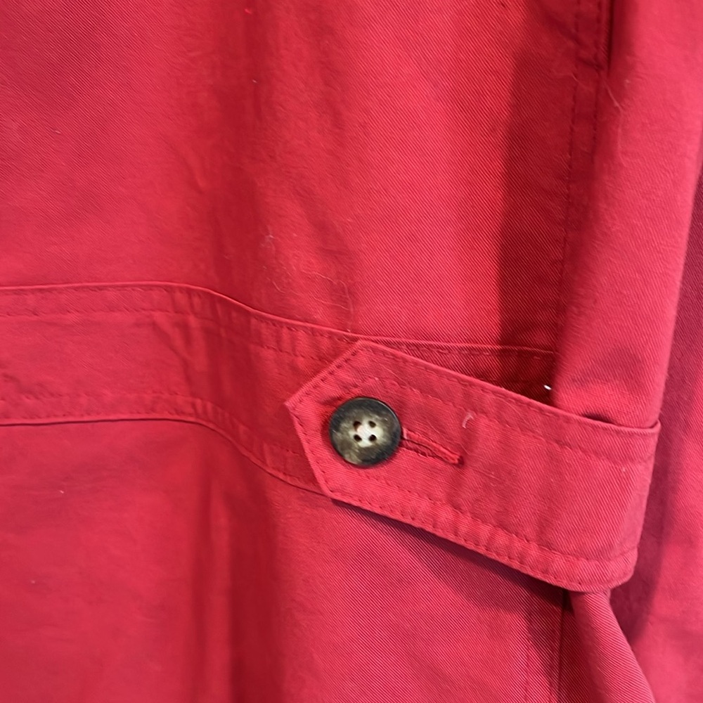 L.L.Bean Chore Coat Barn Jacket Size M Brick Red Corduroy Collar 100% Cotton - Picture 6 of 15